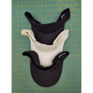BIG  Brand Visor Hat Embroidery Blank Hook And Loop Back Set of 3